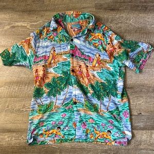 RARE Vintage 1992 Joe Kealoha Hawaiian Aloha Button Down Shirt Size S/M
